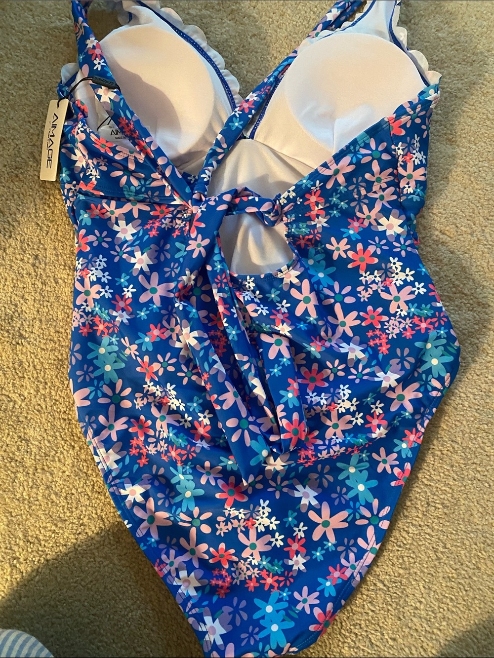 Aimage NWT size XL one piece floral bathing suit - Picture 5 of 8